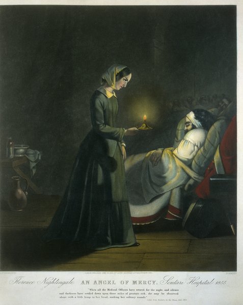 Florence Nightingale, coloured mezzotint after a painting by C.A. Tomkins