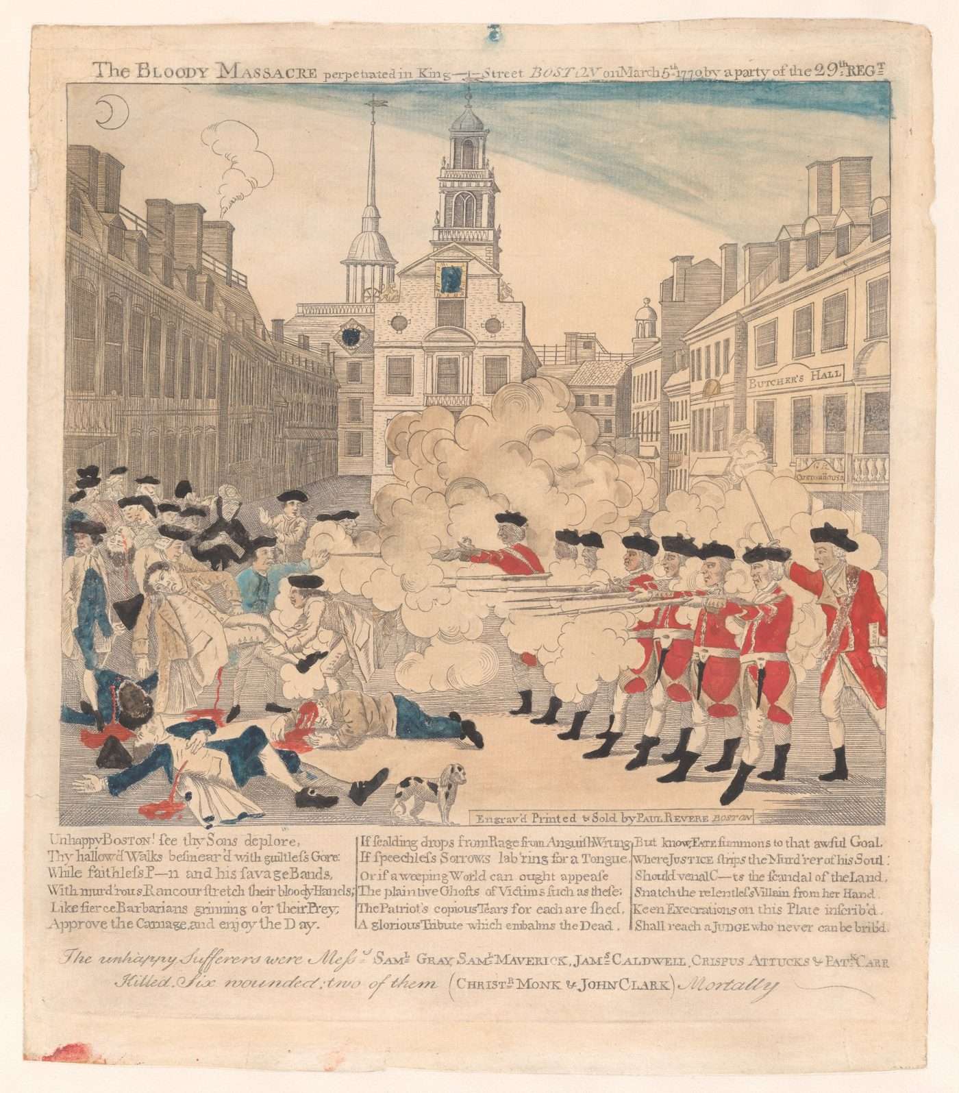 Paul Revere The Bloody Massacre engraving 1770 for Charlotte Mason picture study and primary source analysis